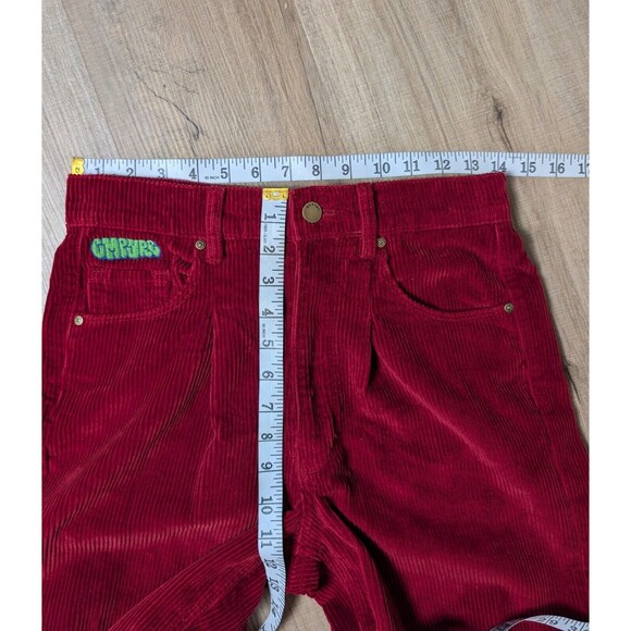 Empyre Tori Red Corduroy Skate 90s Y2K Pants Size 6 Pleated Wine Corduroy Grunge - Picture 10 of 11